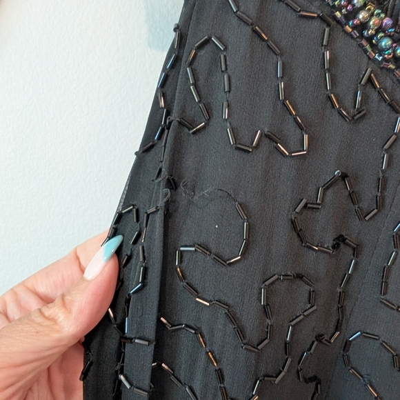 Vintage Jas Jas Black Beaded Gown - Picture 10 of 16